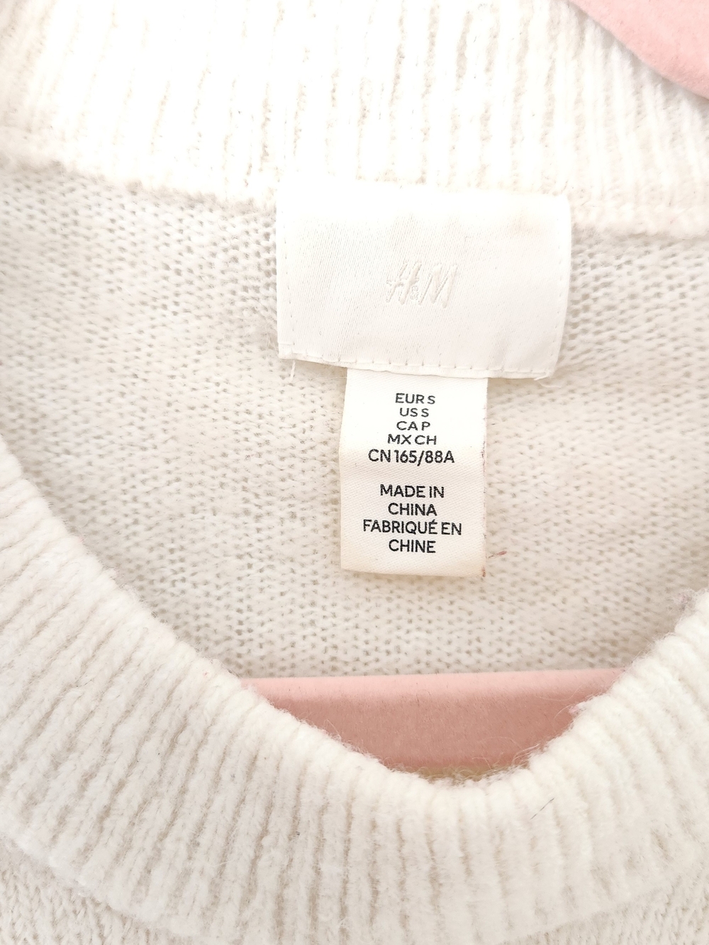 H&M Cream Crewneck Sweater with Pearl Accents - Picture 6 of 8